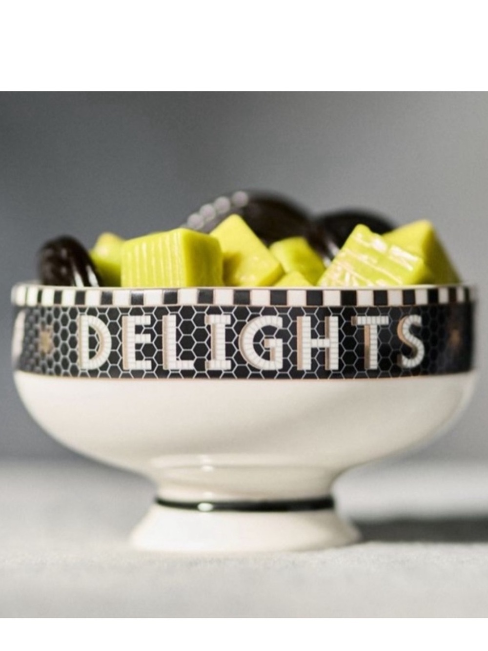 Anthropologie The Bistro Tile
Stoneware Nut Bowl:
Halloween Edition  "GHOULISH" - Picture 2 of 9
